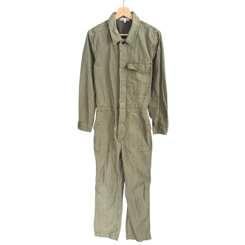 Alex Mill Field Ripstop Jumpsuit Coverall Workwear‎ Utility Green Mens M